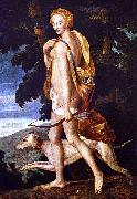 School of Fontainebleau Diana huntress Spain oil painting artist